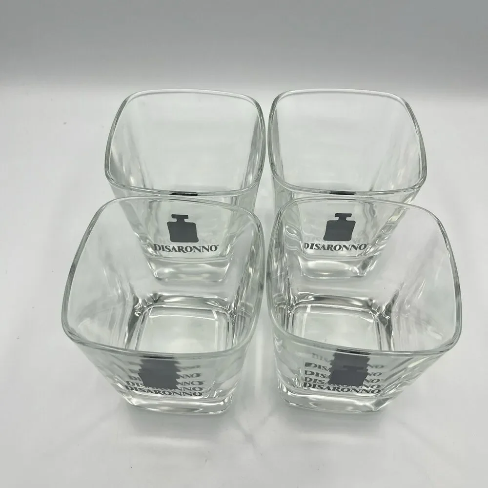 4 Disaronno Square Rocks / Cocktail Glasses